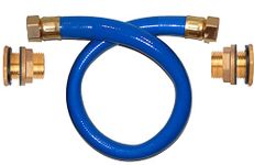 RAINPAL RBL022P Premium Rain Barrel Linking Kit(Two Brass Bulkhead Fittings and One 2 FT 3/4" I.D. Hose)