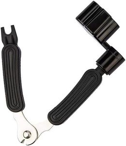 CC CAIHONG Guitar String Winder, Guitar String Winder Tool, Guitar Bridge Pin Puller and Cutter, 3 In 1 Multifunctional Guitar String Peg Tuner Winder for Acoustic Electric Guitar (Black)