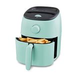 Dash DCAF200GBAQ02 Tasti Crisp Electric Air Fryer, Non Stick Fry Basket, Recipe Guide + Auto Shut Off Feature, 2.6Qt, Aqua