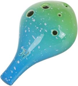 HANABASS Small Alto C Ceramic Ocarina Artistic Songbird Musical Instrument for Beginners Lightweight Portable Design for Performance Finish