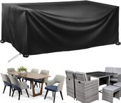 Garden Furniture Cover, Rectangular Patio Set Cover Waterproof, 420D Heavy Duty Oxford Polyester Garden Table Covers，Anti-UV for Chair and Table Outdoor Rattan Sofa Covers (200*160*70cm)