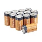 Amazon Basics D Cell 1.5 Volt Everyday Alkaline Batteries - Pack of 12 (Appearance may vary)