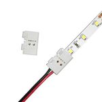 3528 2835 2 Pin 8mm LED Strip Connector - DIY Strip to Wire Quick Solderless Connection for 12v 24v Single Color Led Strip Lights (Pack of 10)