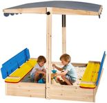 RUNSHED Wooden Sandbox for Outdoor 