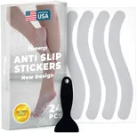 Anti Slip Shower Stickers 24 PCS, Grey Non-Slip Shower Strips for Adults, Premium Adhesive Bath Tub Stickers