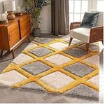 CARPET EMPORIO Polyester Shaggy Bedside Runner, Soft Indoor Modern Shaggy, Soft Rugs for- Living Room, Dinning Room, Office, Bedroom & Hallway Carpet Rugs(MultiColorA,9 X 12 FEET)