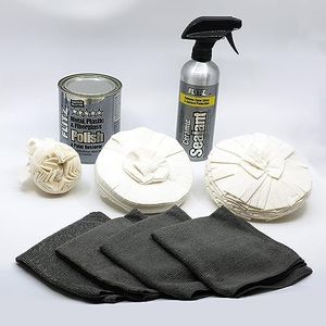 Flitz Car Buffing Kit (Ultra) - USA-Made Car Care Kits for Vehicles - Includes 2lbs Polish, 16oz Ceramic Sealant, 3", 5" and 7" BuffBalls & 4 Microfiber Cleaning Cloths - Exterior Auto Restoration Set