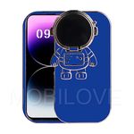 MOBILOVE Back Cover Case for iPhone 6 | iPhone 6s | Stylish Cute Astronaut 6D Electroplated Soft Silicone TPU Case with Hidden Stand Back Cover for iPhone 6 | iPhone 6s (Blue)