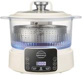 Low Carb Rice Cooker,Multifunction Smart Rice Cooker - 4H Keep Warm,Digital Display,Timer & Reservation Function,Suitable for Cooking,Simmering,Stewing,and Steaming(5L,Beige)