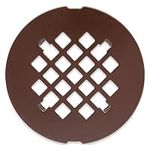 Shower Drain Cover, Brass Construction, 4-1/4 inches Outside Diameter (Oil Rubbed Bronze)