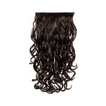 KIS Hair Extensions 100% Natural Human Hair Blend Glamorous Handcrafted Salon-Quality Voluminous Luxurious Customizable Soft & Silky Texture Reusable Washable and Heat Resistant - (Natural Brown)