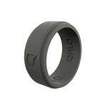 QALO Standard Men's Charcoal Step Edge Ring (Pack of 3) (Size 12)