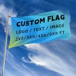 XGUIH Custom Yard Flags Design Your Own Logo Picture 3X5 Ft Add Your Text One Side Personalized Flag For Dorm Create Your Own Decorative Banner For Birthday Business Personalized Gifts