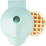 Mini Electric Waffle Maker for Individual Waffles,Non-Stick Grill Electrical Breakfast Cake Oven Making Machine, Kitchen Cooking Baking Tools Household Paninis, Easy Clean Light Blue