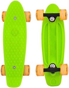 Cyboard 17inchX5inch Mini Skateboard, Mini Cruiser Board with High Bounce PU Wheel (Green) …