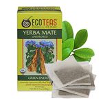 ECOTEAS - Organic Unsmoked Yerba Mate Tea Bags - Organic Detox Tea - Hi Caf Tea - Clean Ecoteas Yerba Mate Energy Burst - 24 Count, 1.7 Oz 48 gr - Product of Argentina - With authentic Ecoteas Thermos Sticker