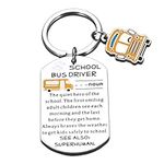 School Bus Driver Appreciation Gifts for Men Women Christmas Stocking Stuffers Gifts Valentines Thanksgiving Birthday Thank You Gifts School Bus Driver Retirement End of Year Leaving Keychain Gift