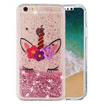 COTDINFOR iPhone 6S（4.7"） Case Liquid Glitter Cute Clear Sparkle Moving Quicksand Protective Cover Shockproof Soft Silicone Phone Case for iPhone 6 / 6S Sleeping Beauty Unicorn XYLS.