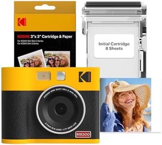 KODAK Mini Shot 3 ERA 3x3” Instant Digital Camera & Photo Printer, 38 Sheets, 2-in-1 Portable Print Camera, Bluetooth Smartphone Printer for iPhone & Android, 4PASS Dye Sublimation, Yellow