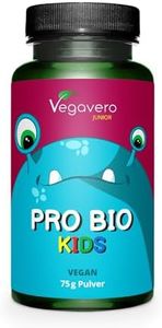 Organic Probiotics for Kids Vegavero® | NO Additives | Organic Prebiotic Inulin and 5 Bacterial Strains with 10 Billion CFU | for Children 3+ Years | 75g Powder | Spoon Included
