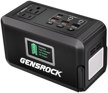 GENSROCK Portable Power Station, 98Wh Camping Solar Generator, Lithium Battery Power Bank with 2 110V/150W Peak AC Outlet, QC 3.0, Type-C, LED Flashlight for CPAP Home Camping Travel Emergency.