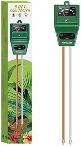 Kensizer Soil Tester, 3-in-1 Soil Moisture/Light/pH Meter, Gardening Tool kit for Plants Care, Digital Plant Thermometer, Water Meter for Indoor & Outdoor, No Battery Required