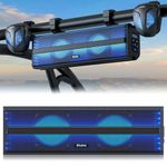 Ehaho 2.1CH Stereo UTV Sound Bar(Subwoofer) and 2x Side by Side Speakers, Bluetooth ATV Soundbar with RGB Lights, Waterproof Golf Cart Speakers, Marine sound bar Compatible with SXS Polaris RZR Can-Am