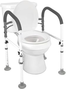 Vaunn Deluxe Bathroom Safety Toilet Rail - Adjustable Toilet Safety Frame - Medical Handrail Assist Grab bar Handle