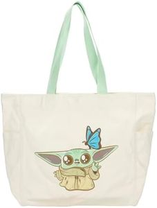 Star Wars: The Mandalorian & Grogu Chibi Grogu & Butterfly 15” Adult Tote Bag
