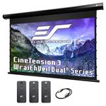 Elite Screens CineTension 2 WraithVeil Dual Projector Screen, 150-inch 16:9, Indoor Electric Motorized Automatic Front Rear Projection Movie Screen, TE150HR3-DUAL| US Based Company 2-Year Warranty