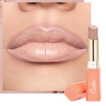 Oulac Nude Moisturising Lipstick - Beige Lip Balm Tinted, Nourishing Lips, Lip Base Primer, Satin Matte Finish, Creamy Texture, Highly Pigmented, With Shea Butter, Vegan Clean Beauty 4g SG01 Bare