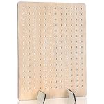 Wooden Pegboard Display Stand Retail Rack - Necklace Holder Earring Display Stands for Selling and Craft Shows - Jewelry, Pin, Stickers & Keychain Peg Board, 17" x 13"