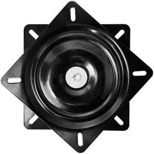 AAGUT 7'' Heavy Duty Bar Stool Swivel Replacement, Square Swivel Mechanism for Recliner Chair, Boat Seat and Furniture, Ball Bearing Seat Swivel Base, Black