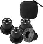 Tesmirror Jack Puck for Rivan R1s R1t Lifting Jack Pads Compatible with Rivian R1t R1s Accessories Floor Jack Lifting Magnetic Jack Puck for R1S/R1T 4 Packs with Zippered Case 4 Gen - Black