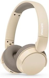 Philips TAH3209BG Cuffie On-Ear wireless bluetooth leggere con isolamento acustico passivo - 25 ore di riproduzione, suono naturale, chiamate chiare, bassi dinamici, 2 ore di carica USB-C - Beige