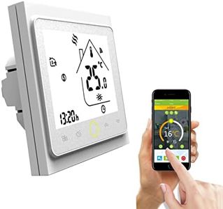Qiumi Thermostat WiFi régulateur de température pour Plancher Chauffant électrique Fonctionne avec Amazon Alexa Google Home IFTTT 16A 95~240V
