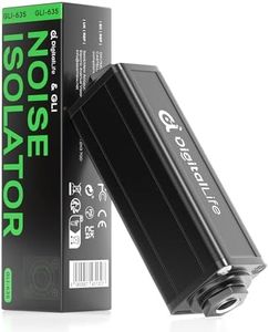 DigitalLife HumBlock Pro Series | 6.35mm Single-Channel Audio Ground Loop Noise Isolator - 1/4 Inch Hum Eliminator for Mixer, Guitar & Amp - Passive, F/F (GLI-635, 1-Pack)