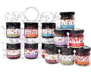 Selection of Savoury Chutney Gift Pack - Caramelised Onion, Dried Tomato & Smoked Garlic, Gardener's Choice, Potting Shed Pickle, Hot & Spicy Tomato, Chilli Jam - 6 x 35g Jars