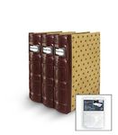 Bellagio-Italia Bellagio-Italia Tuscany Crimson DVD Storage Binder Set - Stores Up to 176 DVDs, CDs, or Blu-Rays - Stores DVD Cover Art - Acid-Free Sheets