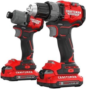 CRAFTSMAN 20V RP Cordless Drill Driver and Impact Driver, Brushless 2-Tool Power Tool Combo Kit, LED Work Light, Includes Battery and Charger (CMCK2530C2)