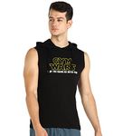 Rock Paper Scissors Hooded Men Vest Gym Wear Tank Top Gym Vest Black