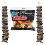 Ginco Pork Scratchings Bulk, 24 X 40g Packs of Original Pork Crackling, 100% Pork Rinds, Hand Cooked Pork Scratchings UK, High Protein Pub Snacks