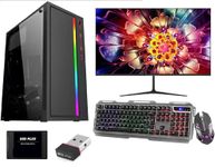 KRYNORCXY i7 Gaming Pc Full Setup Desktop Complete Computer Core I7 2600 |16GB Ram |512GB SSD| |Windows 10| GT 4GB 730 Graphics Card with 19 inches led Monitor RGB Keyboard Mouse Wi-fi Ready to Play