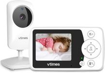 VTimes Baby Monitor with Camera and Audio, Video Baby Monitor No WiFi Night Vision, 2.4" LCD Screen Portable Baby Camera VOX Mode Pan-Tilt-Zoom Alarm and 1000ft Range, Ideal for Baby/Elderly/Pet