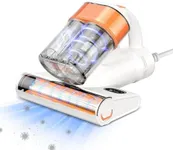 Erlest Mattress Vacuum Cleaner, 16Kpa 500W Strong Suction Bed Vacuum with UV and Ultrasonic and High Heating, Dual Dust Bins with Washable Filters, Ideal for Dust and Pet Hair Removal, Corded 1