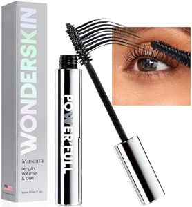 Wonderskin Mascara - Black Mascara for Volume, Length, and Curl - Lengthening, Volumizing Lash Mascara & Smudge Proof Eyelash Mascara