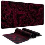 【7 Colors 3 Sizes】【1 or 2 Pack】 Topographic Contour Gaming Mouse Pad Extended Big Mouse Pad Large Desk Pad Long Computer Keyboard Mouse Mat Mousepad Office Desk Accessories Gifts - 31.5" L*11.8" W