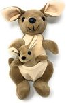 Funstuff 14" Kangaroo Stuffed Animals | Plush Animal Kangaroos Soft Kids Toy| Momma & Baby Animals Joey | 2 Stuffed Toy Animals