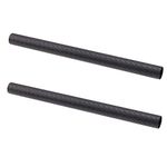 FocusFoto 19mm Carbon Fiber Rods 15cm/6inch Length for 19mm Rod Rail Support System DSLR Camera Rig (Pack of 2)