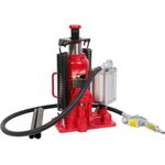 Big RED TA91206 Torin Pneumatic Air Hydraulic Bottle Jack with Manual Hand Pump, 12 Ton (24,000 lb) Capacity, Regular